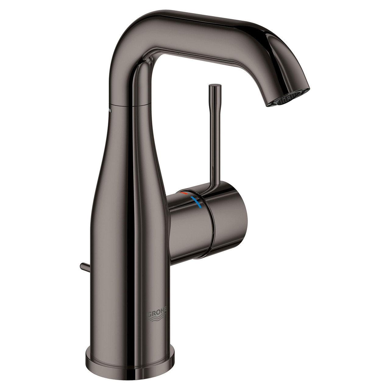 Grohe Essence 23485A0A Single Hole Single-Handle M-Size Bathroom Faucet 1.2 GPM in Grohe Hard Graphite