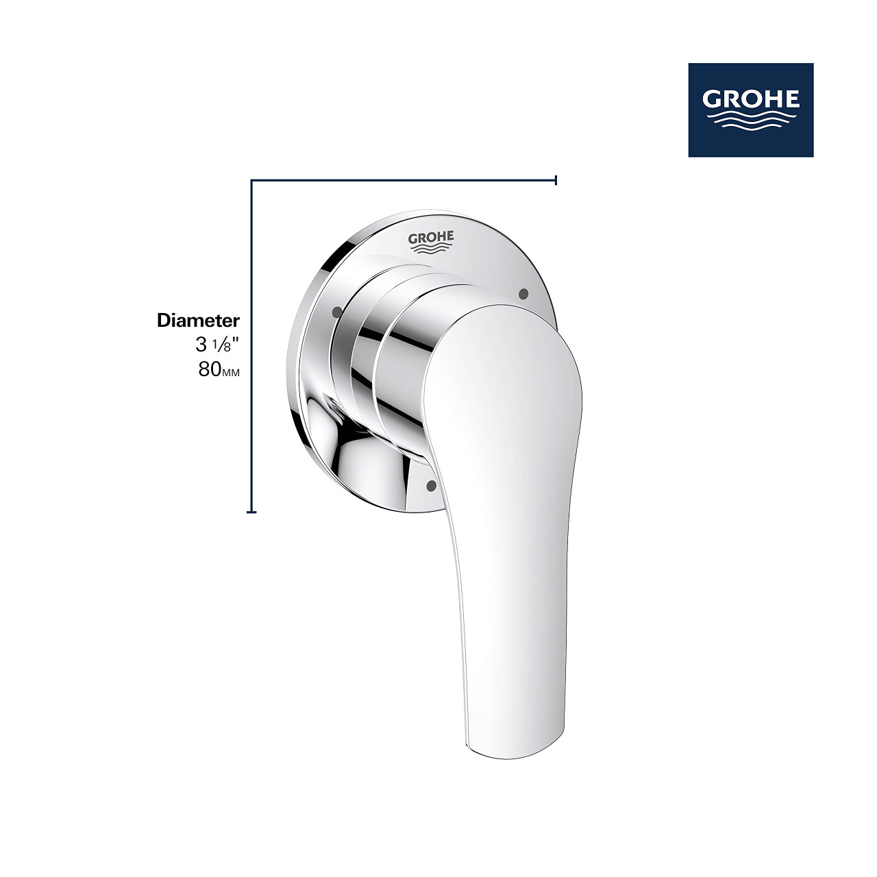 Grohe Eurosmart 19972003 3-Way Diverter Trim in Grohe Chrome