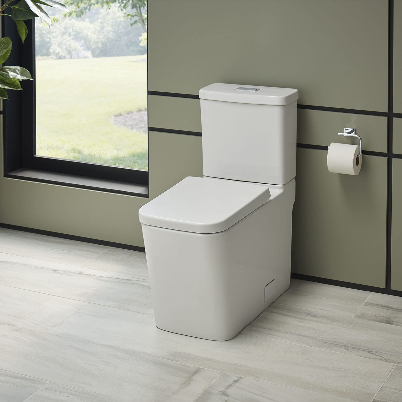 Grohe Eurocube 39664000 Eurocube Right Height Elongated Toilet Bowl with Seat Less Tank in Grohe Alpine White