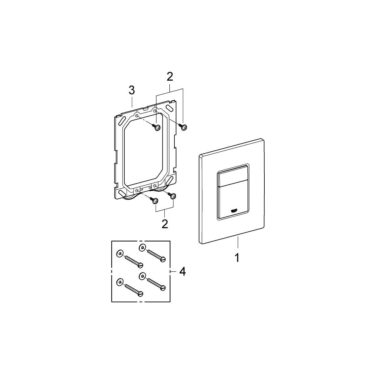 Grohe Skate 38732EN0 Wall Plate in Grohe Brushed Nickel