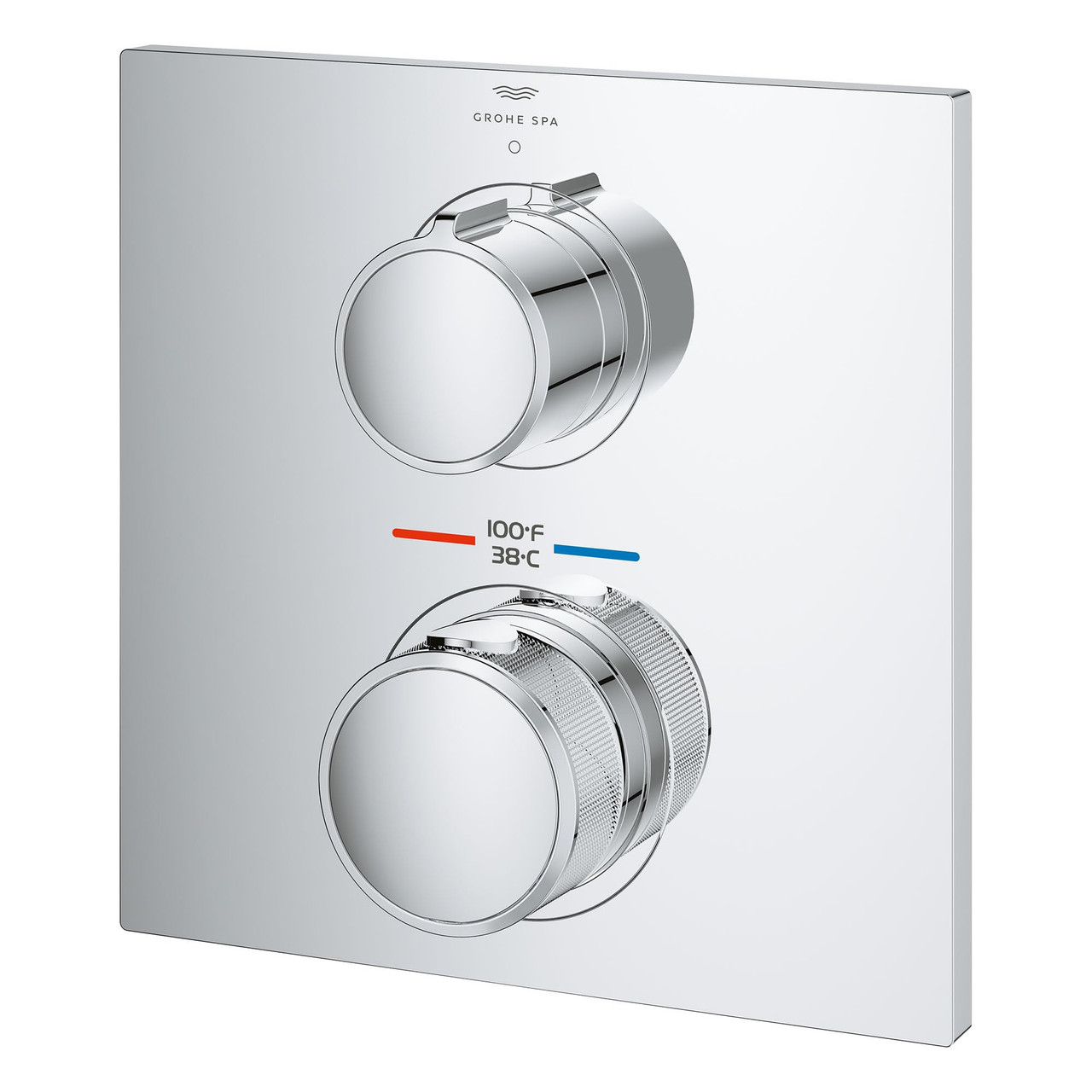 Grohe Allure 29177EN1 Allure Single Function 2-Handle Thermostatic Valve Trim in Grohe Brushed Nickel
