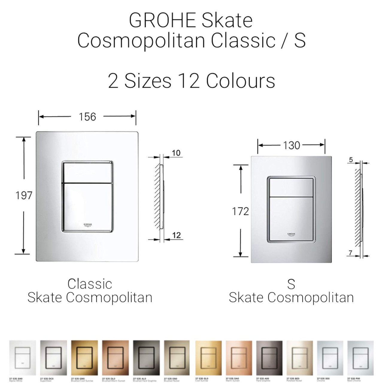 Grohe Skate 38732SD0 Wall Plate in Grohe Stainless Steel, Brushed