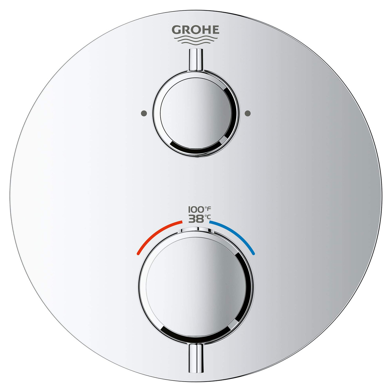 Grohe Grohtherm 24133000 Dual Function 2-Handle Thermostatic Valve Trim in Grohe Chrome