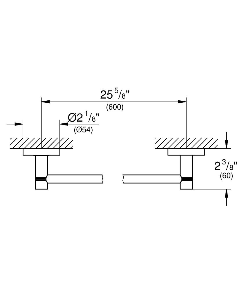 Grohe Essentials 40366GN1 24" Towel Bar in Grohe Brushed Cool Sunrise
