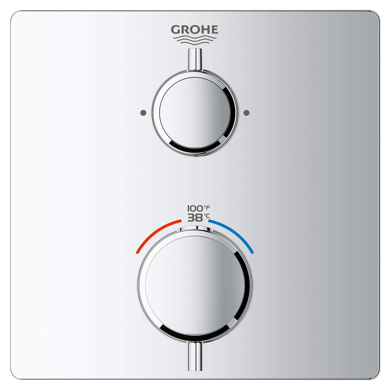 Grohe Grohtherm 24111000 Dual Function 2-Handle Thermostatic Valve Trim in Grohe Chrome