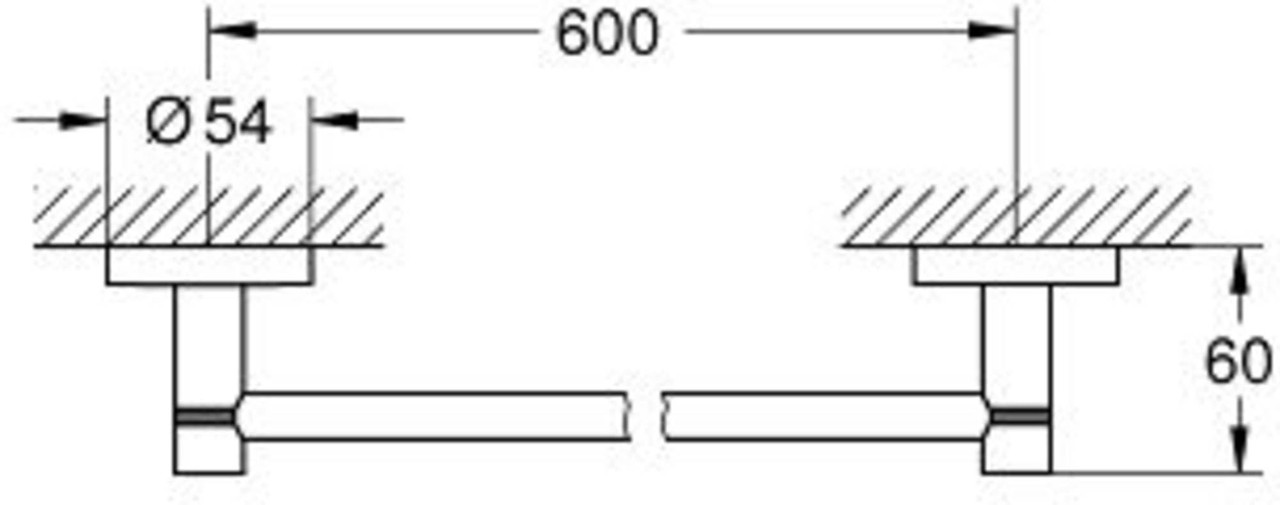 Grohe Essentials 40386GN1 32" Towel Bar in Grohe Brushed Cool Sunrise