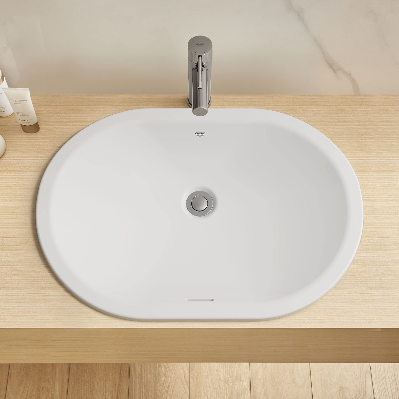 Grohe Essence 39673000 Under Counter 24" Bathroom Sink in Grohe Alpine White
