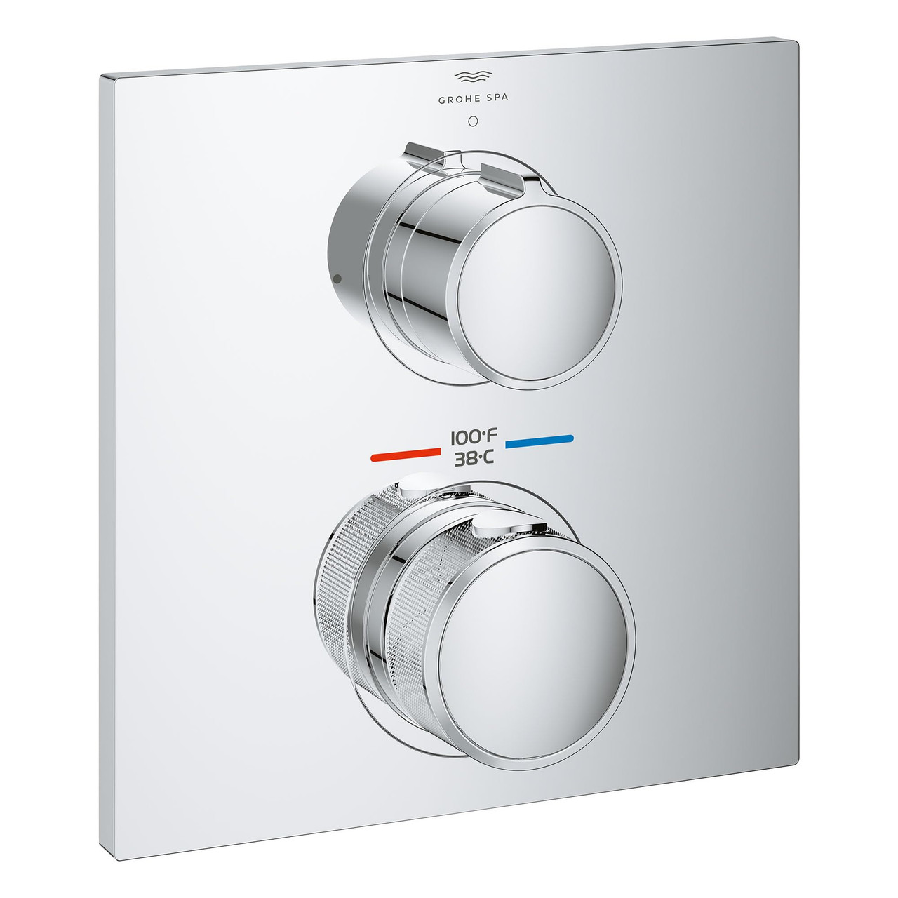 Grohe Allure 29177001 Allure Single Function 2-Handle Thermostatic Valve Trim in Grohe Chrome