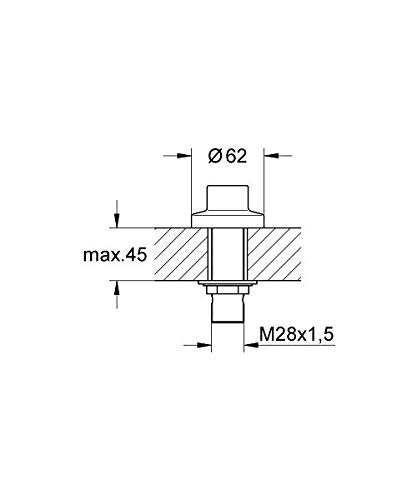 Grohe Repair Parts 27186000 Spray Holder in Grohe Chrome