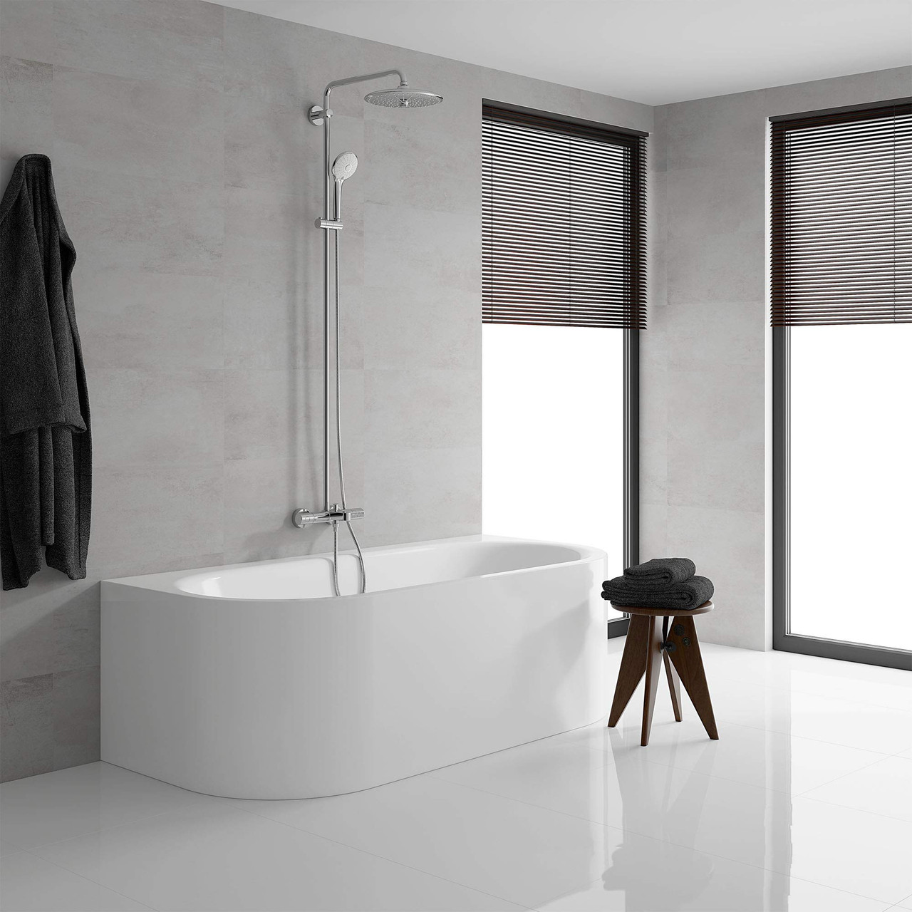 Grohe Euphoria 26177002 260 Thermostatic Tub/Shower System, 1.75gpm in Grohe Chrome