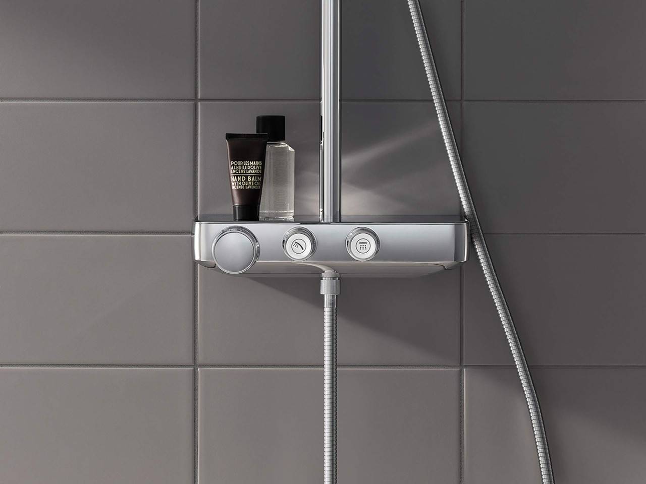 Grohe Euphoria 26511000 Thermostatic Shower System in Grohe Chrome