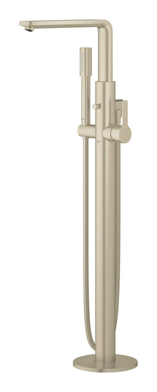 Grohe Lineare 23792EN1 Single-Handle Freestanding Tub Faucet with 1.75 GPM Hand Shower in Grohe Brushed Nickel