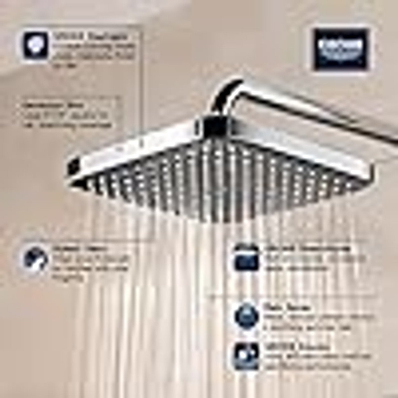 Grohe Tempesta 26718000 250 Rain Shower Head, 9 7/8" - 1 Spray, 1.75 gpm in Grohe Chrome