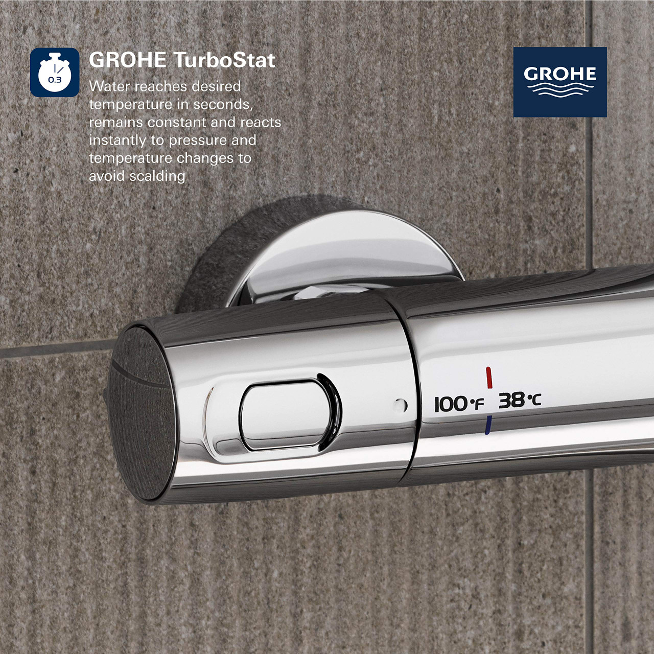 Grohe Euphoria 26726000 310 CoolTouch Thermostatic Shower System, 1.75gpm in Grohe Chrome