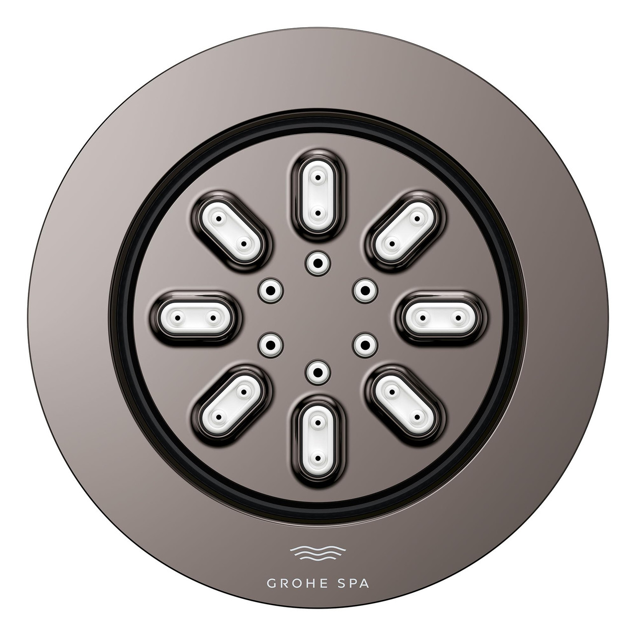 Grohe Rainshower 26844A00 Body Spray Round - 2 Sprays, 0.9 GPM in Grohe Hard Graphite