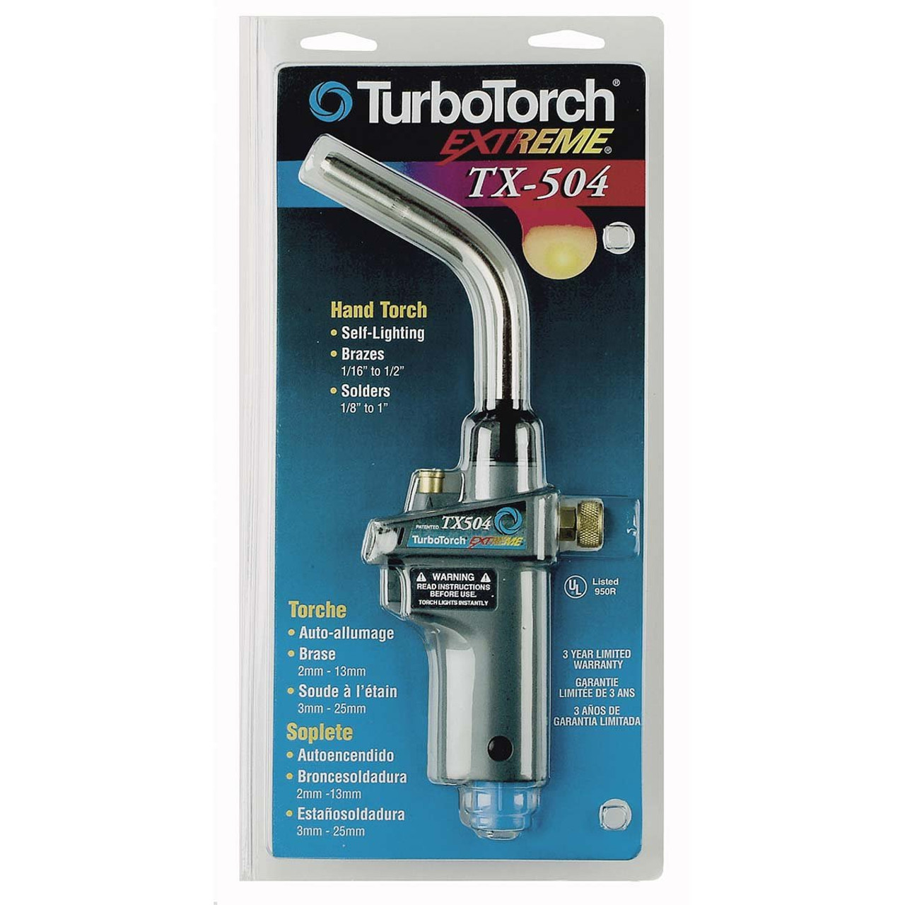 TurboTorch TX504 Torch Swirl, MAP-Pro/LP Gas, Self Lighting