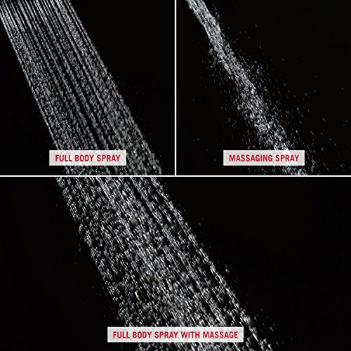 Peerless Universal Showering Components 76311D Three Spray Massage Hand Shower/Shower Head Unit in Brushed Nickel Finish