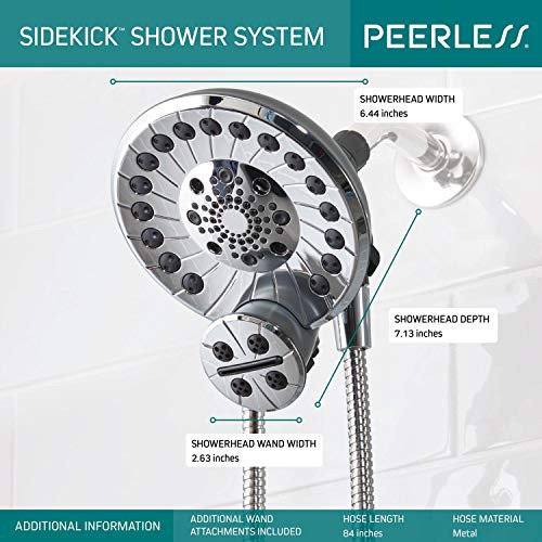 Peerless Universal Showering Components 76455 SideKick Shower System in Chrome Finish