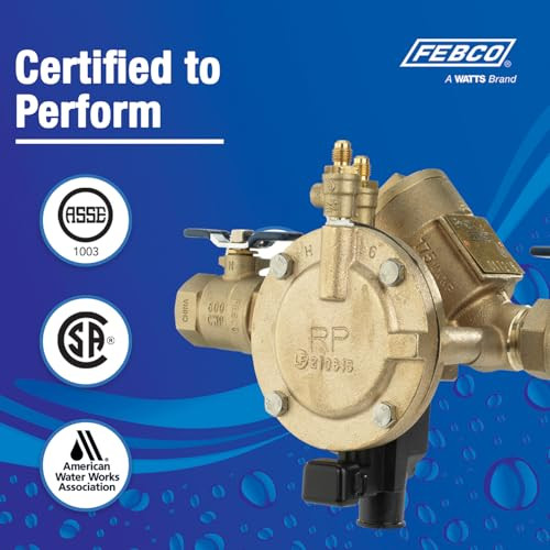 FEBCO 825DBV RPZ Backflow Preventer 3/4 Inch Bronze
