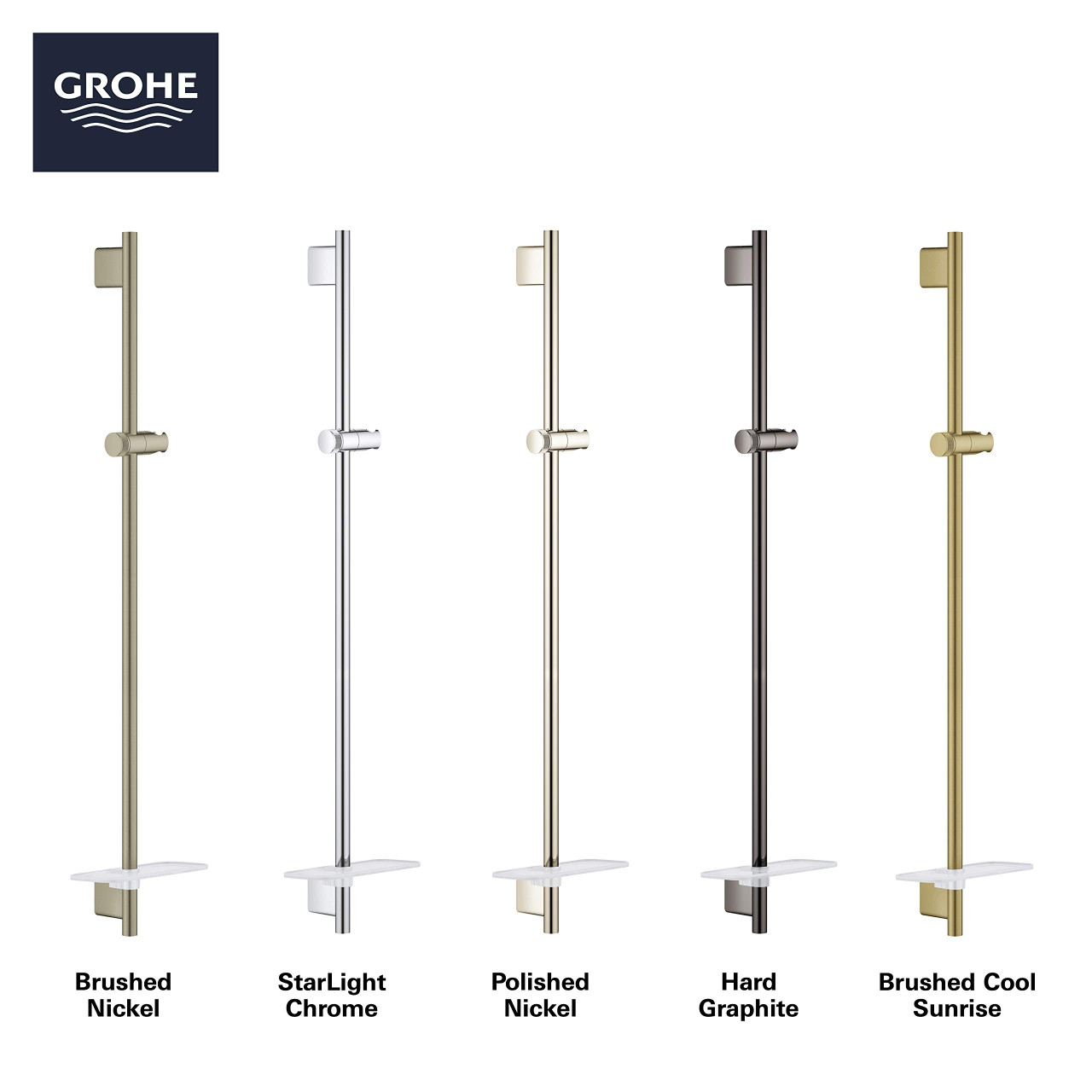 Grohe Rainshower 26603A00 36" Shower Slide Bar in Grohe Hard Graphite