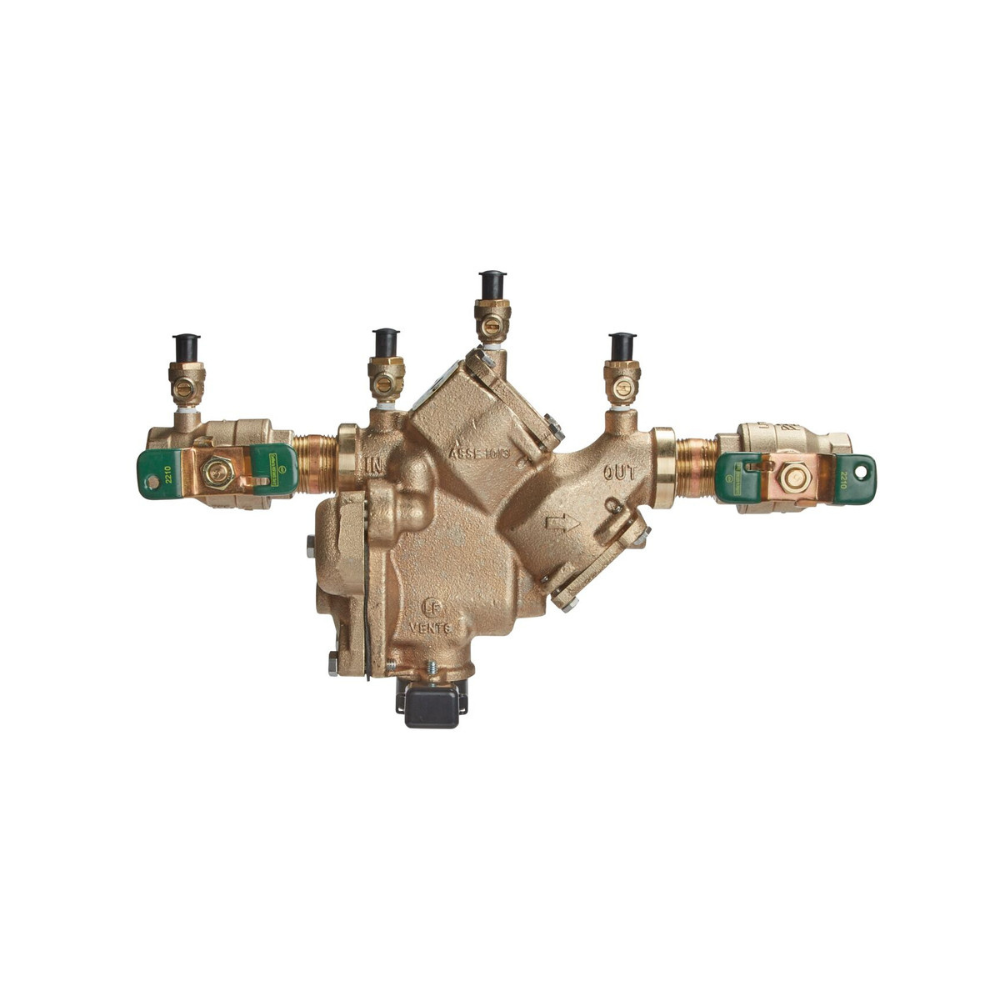 Watts LF909 RPZ Backflow Preventer 3/4 Inch Lead Free Silicon Bronze Quarter Turn