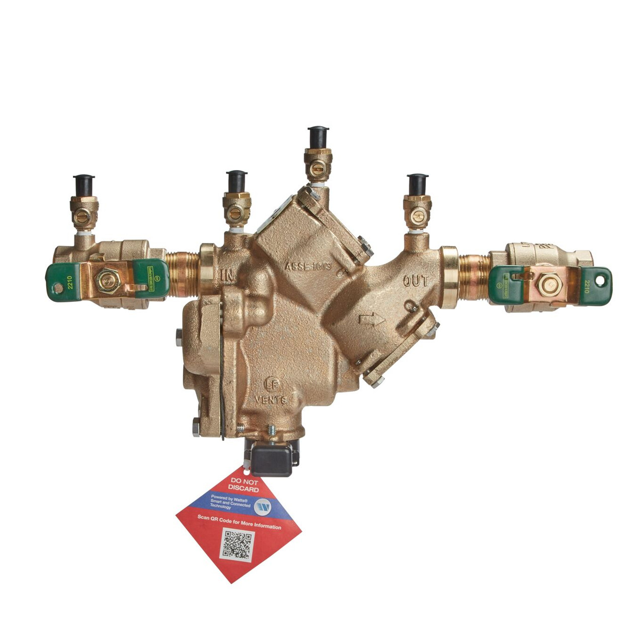 Watts LF909 RPZ Backflow Preventer 3/4 Inch Lead Free Silicon Bronze Quarter Turn