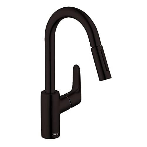 Hansgrohe 04506671 Focus Prep Kitchen Faucet, 2-Spray Pull-Down, 1.75 GPM in Matte Black