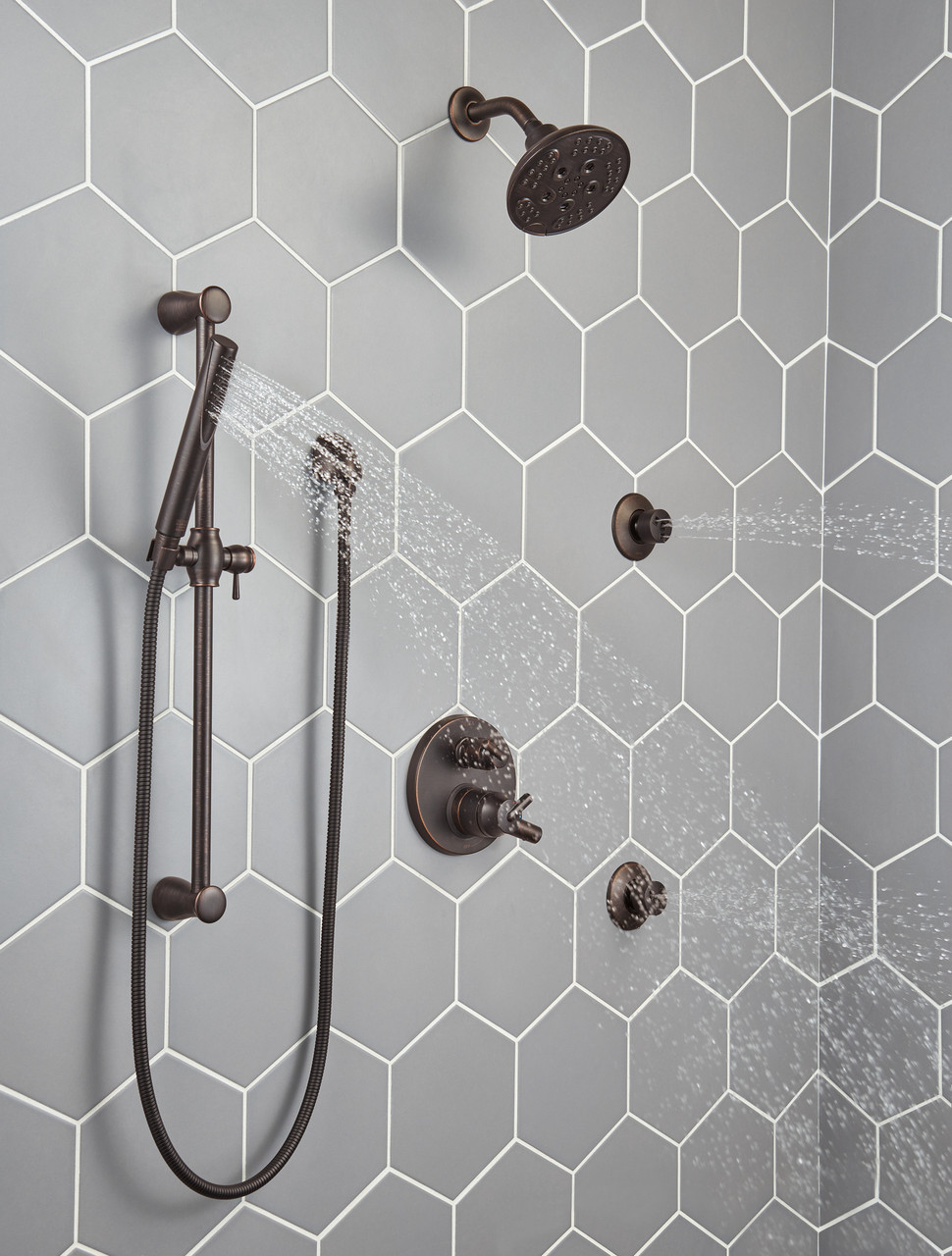 Delta Trinsic Contemporary Two Handle Monitor 17 Series Valve Trim with 6-Setting Integrated Diverter