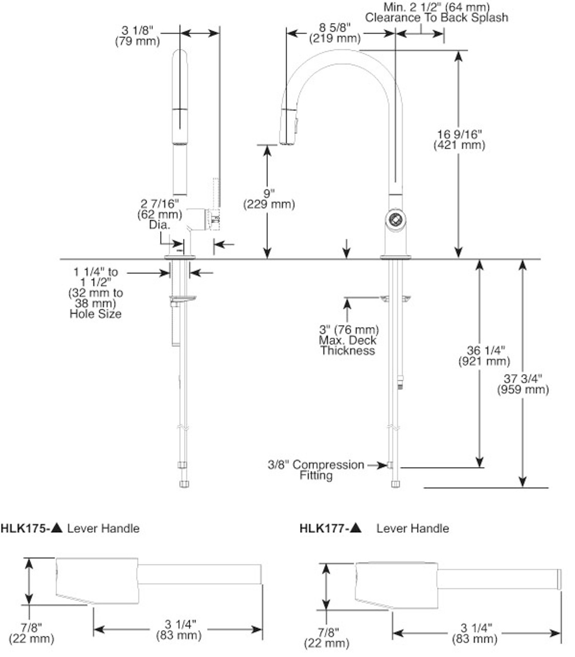 Brizo Odin Pull-Down Faucet with Arc Spout - Less Handle