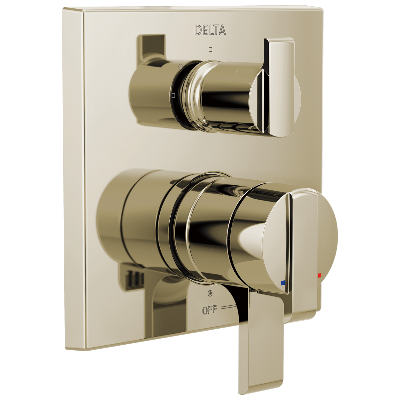 Delta Ara Angular Modern Monitor 17 Series Valve Trim with 3-Setting Integrated Diverter in Polished Nickel Finish - T27867-PN