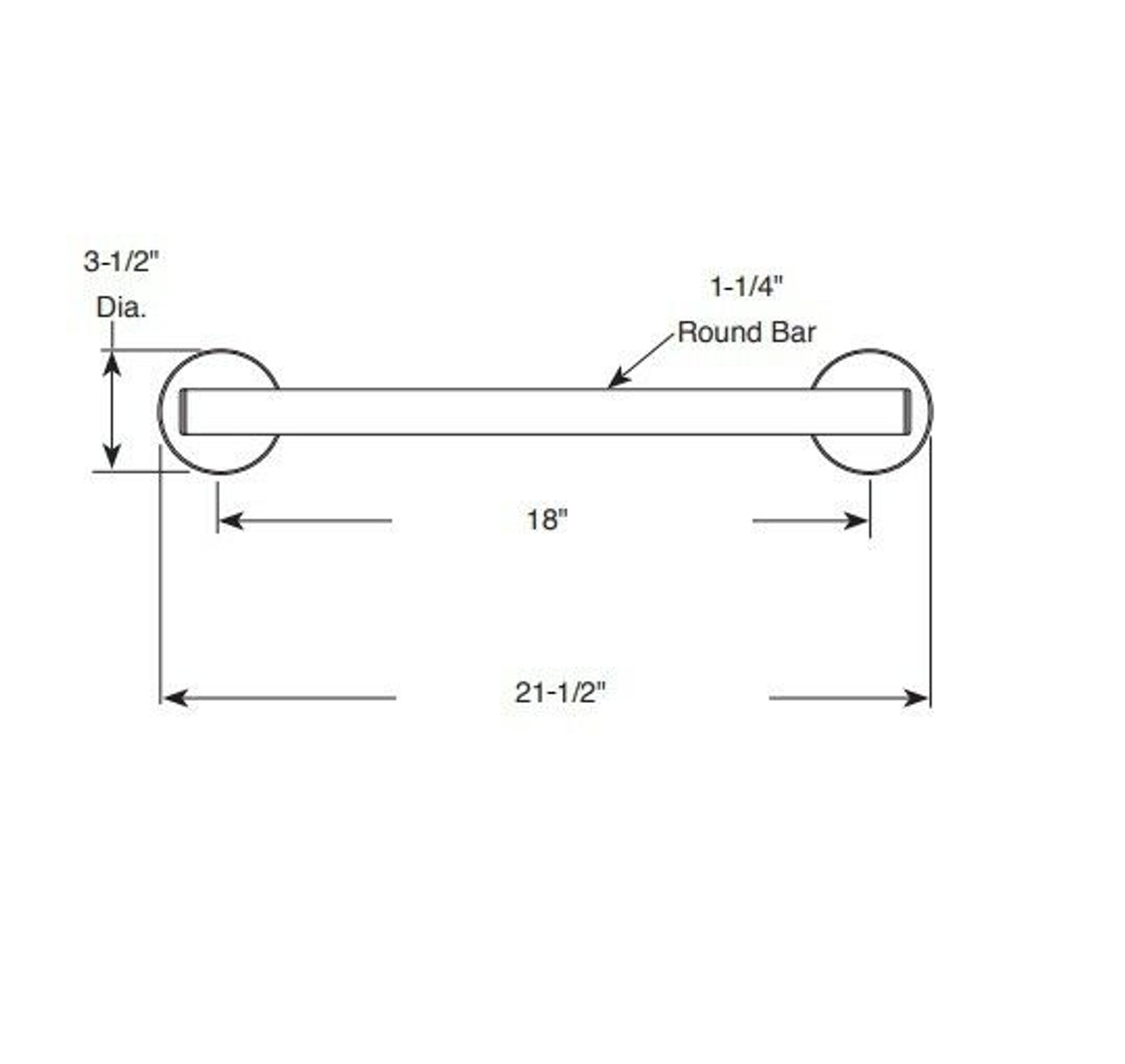 Delta BathSafety 18" Contemporary Decorative ADA Grab Bar