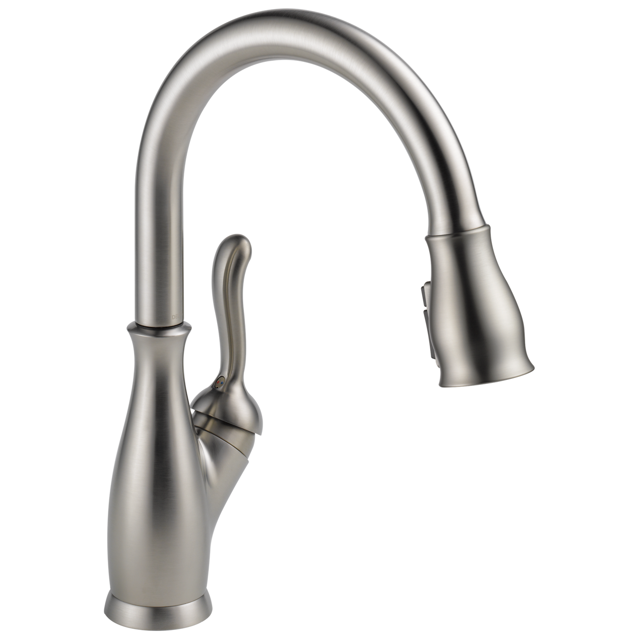 Delta Leland Single Handle Pull-Down Kitchen Faucet with ShieldSpray Technology in Spotshield Stainless Finish - 9178-SP-DST