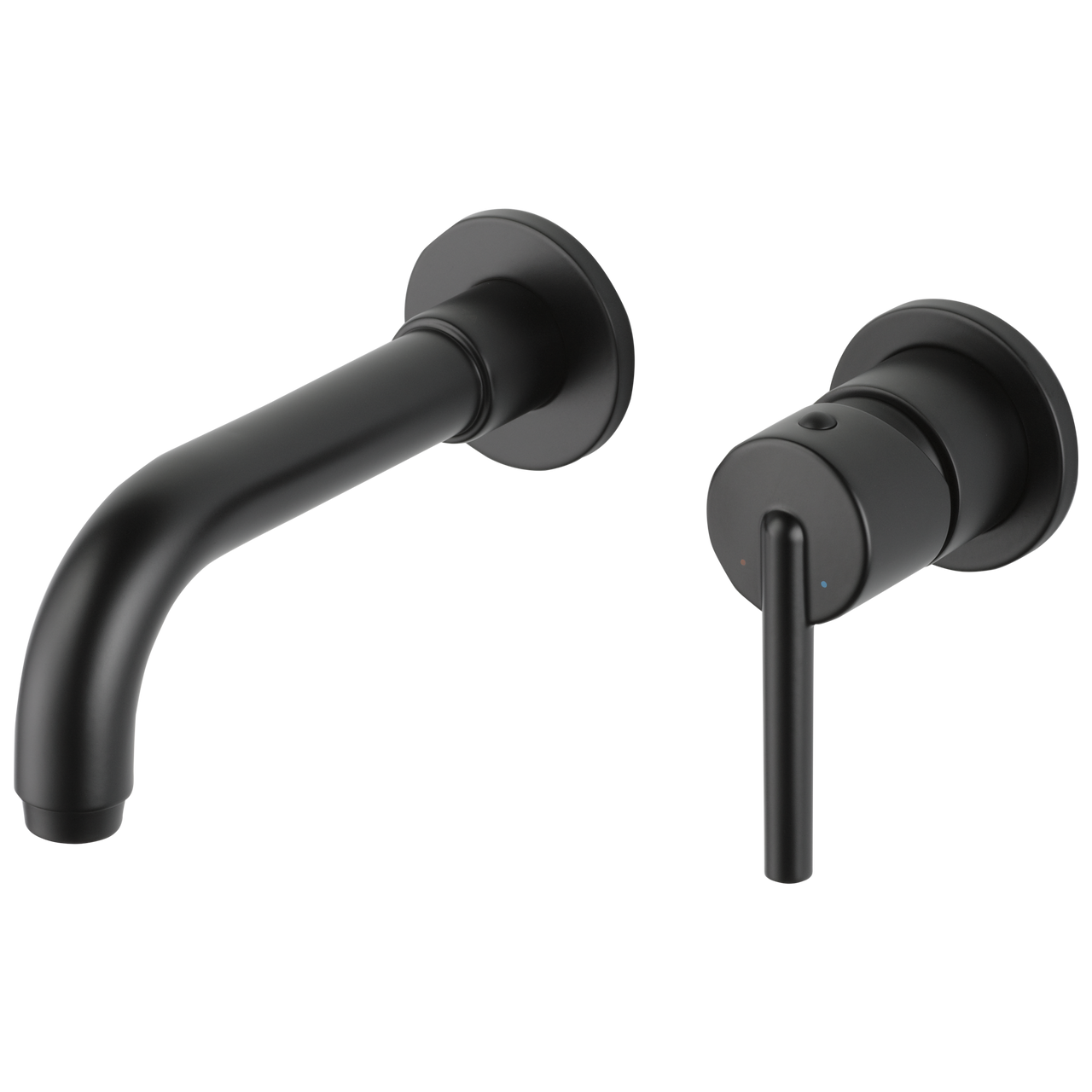 Delta Trinsic Single Handle Wall Mount Bathroom Faucet Trim with Lever Handle in Matte Black Finish - T3559LF-BLWL