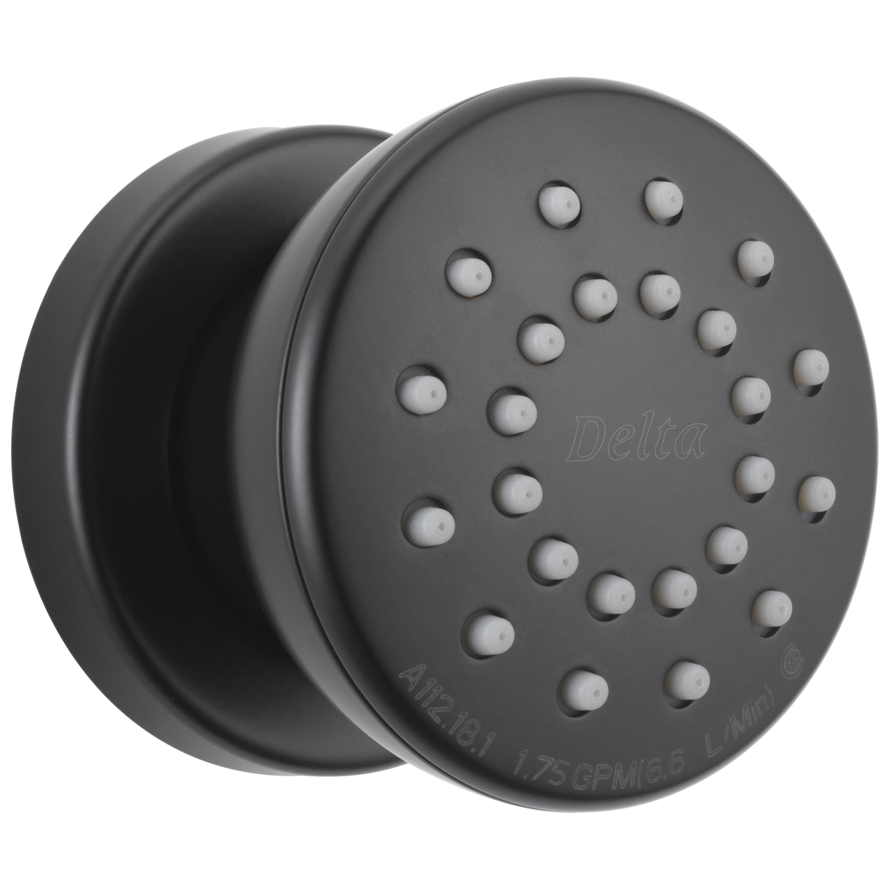 Delta Surface Mount Body Spray in Matte Black Finish - 50102-BL