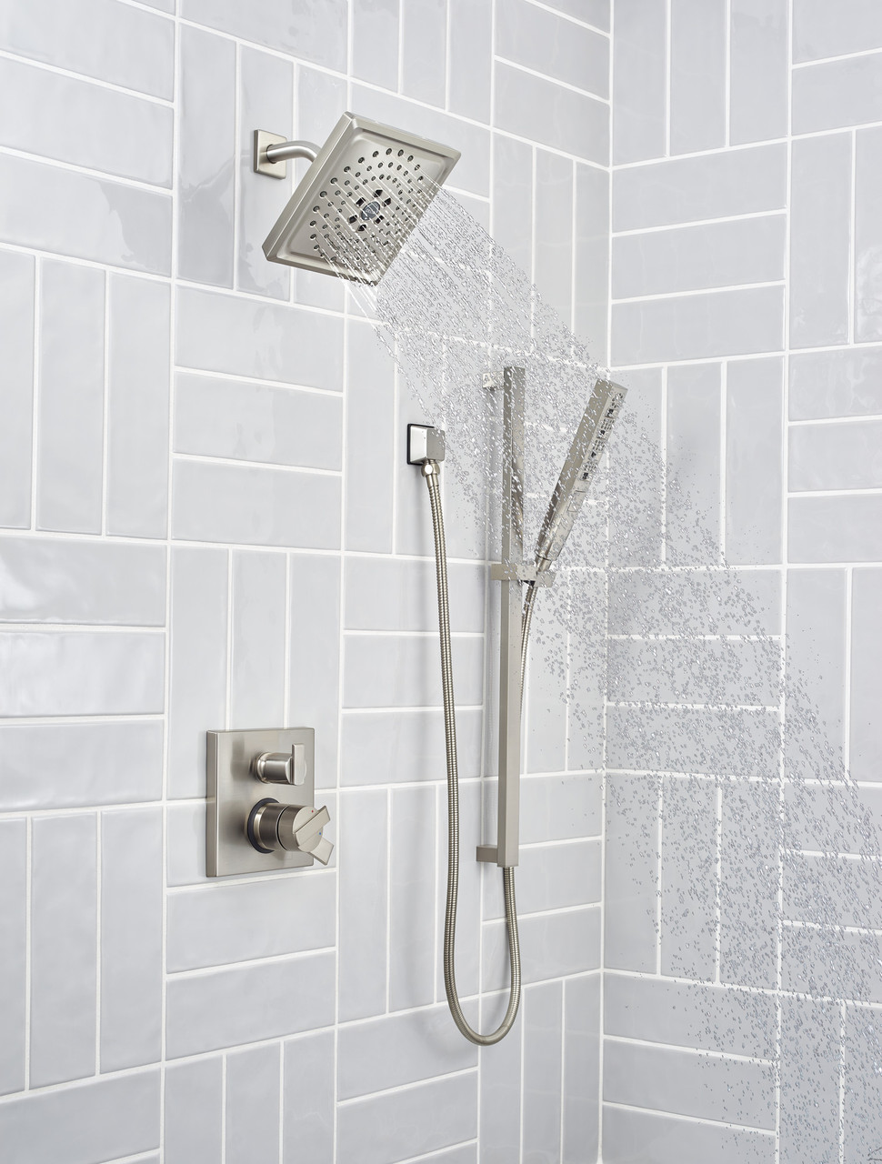 Delta Ara Angular Modern Monitor 17 Series Valve Trim with 6-Setting Integrated Diverter