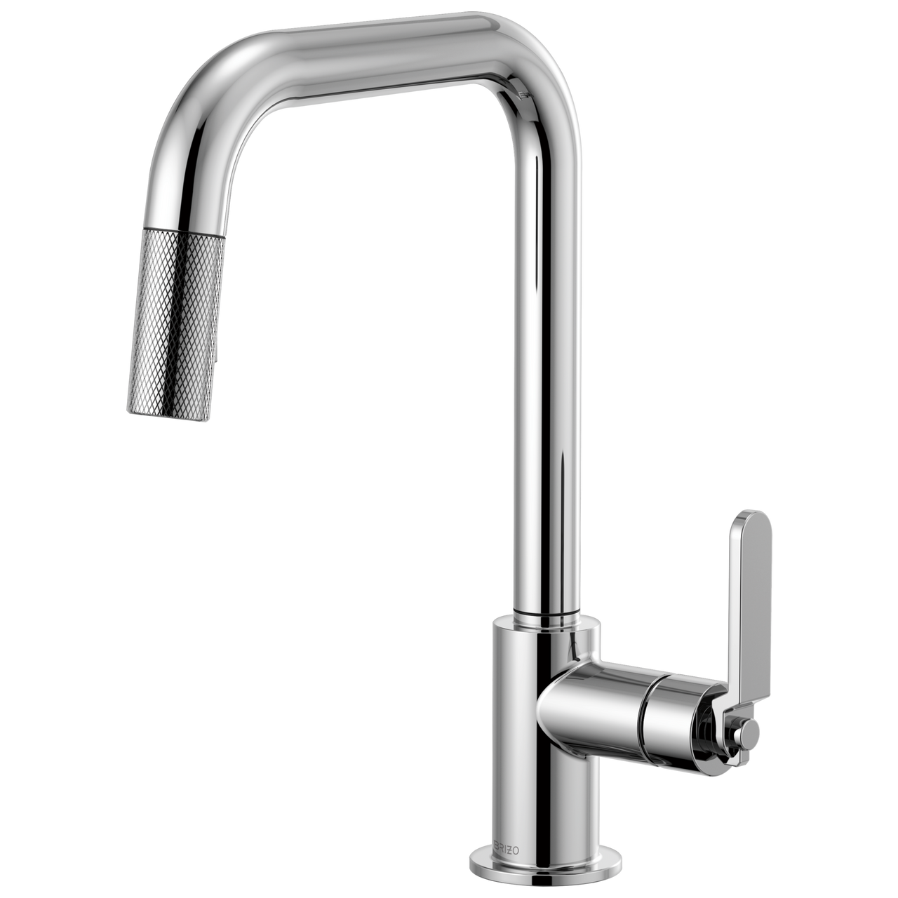 Brizo Litze 63054LF-PN Pull-Down Faucet with Square Spout and Industrial Handle Polished Nickel
