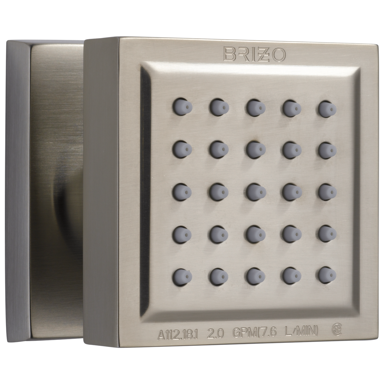 Brizo Vettis 86280-NK H2Okinetic Euro square Hydrati 2|1 shower Luxe Nickel