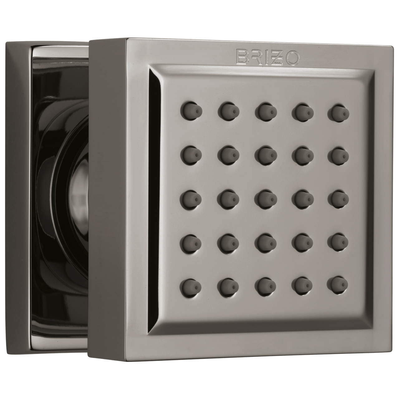 Brizo Universal Showering Touch-Clean Square Body Spray in Brilliance Black Onyx Finish - 84121-BNX