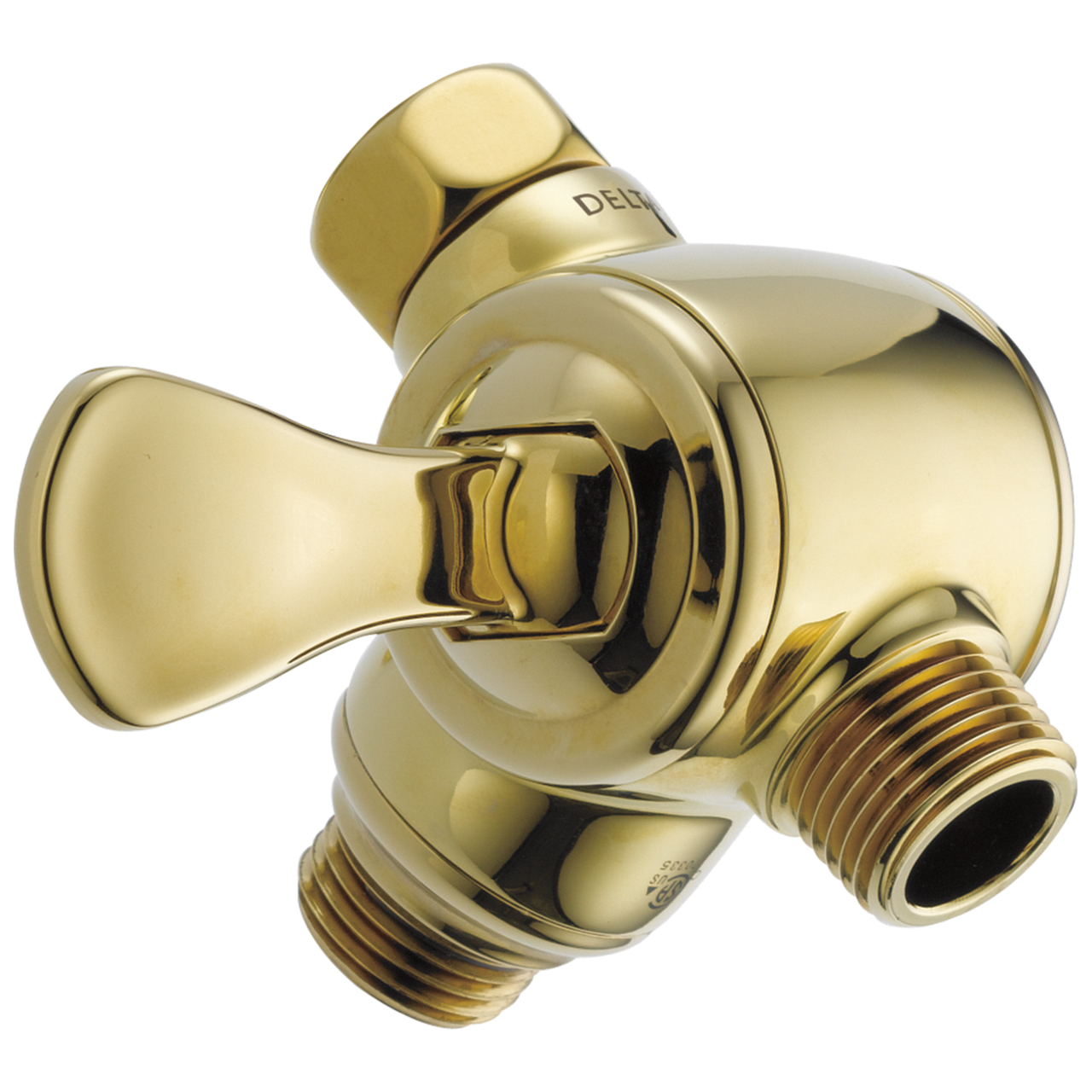 Delta Universal Showering 3-Way Shower Arm Diverter for Hand Shower in Polished Brass Finish - U4929-PB-PK