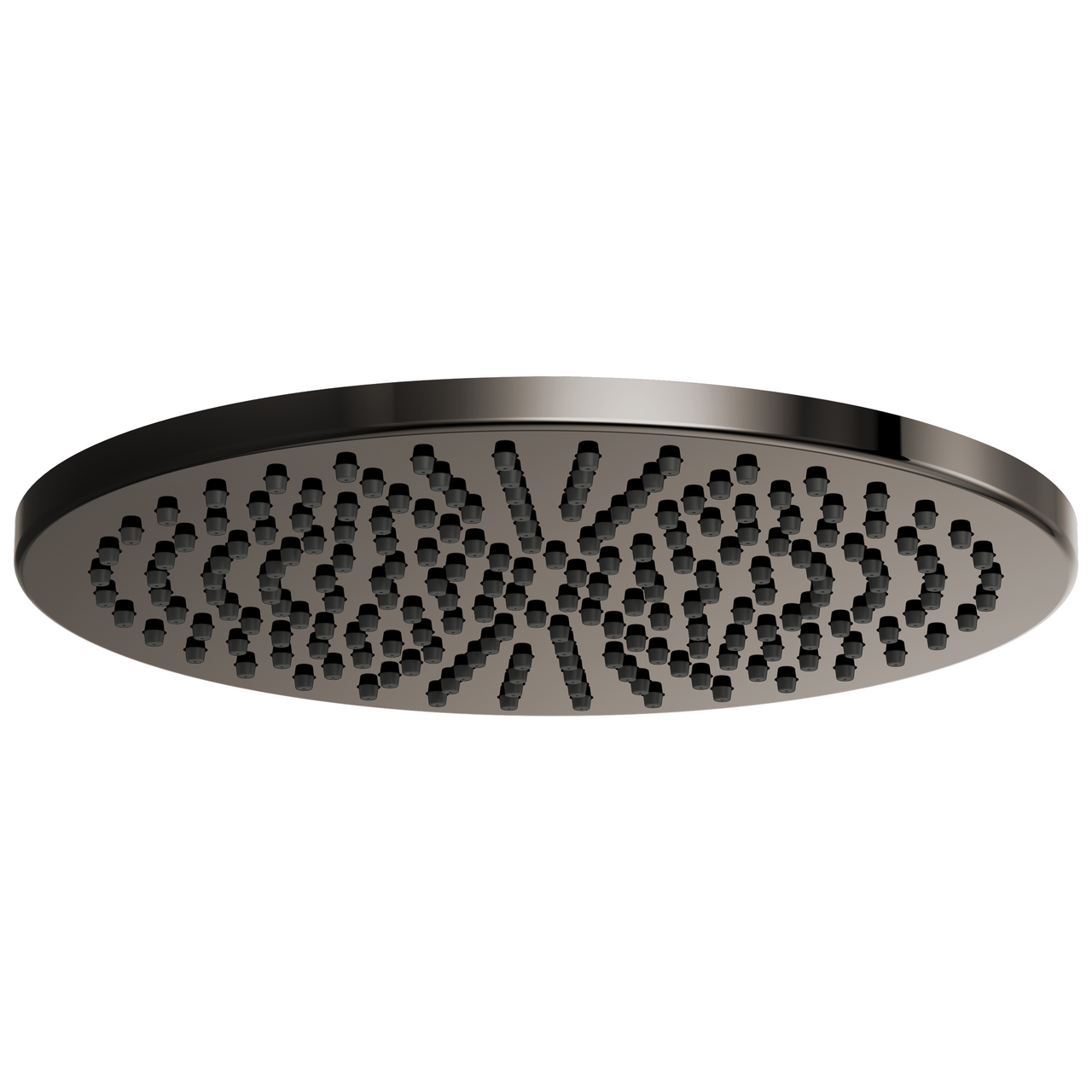 Brizo Universal Showering 12" Linear Round Single-Function Raincan Shower Head - 2.5 GPM in Brilliance Black Onyx Finish - 81392-BNX-2.5