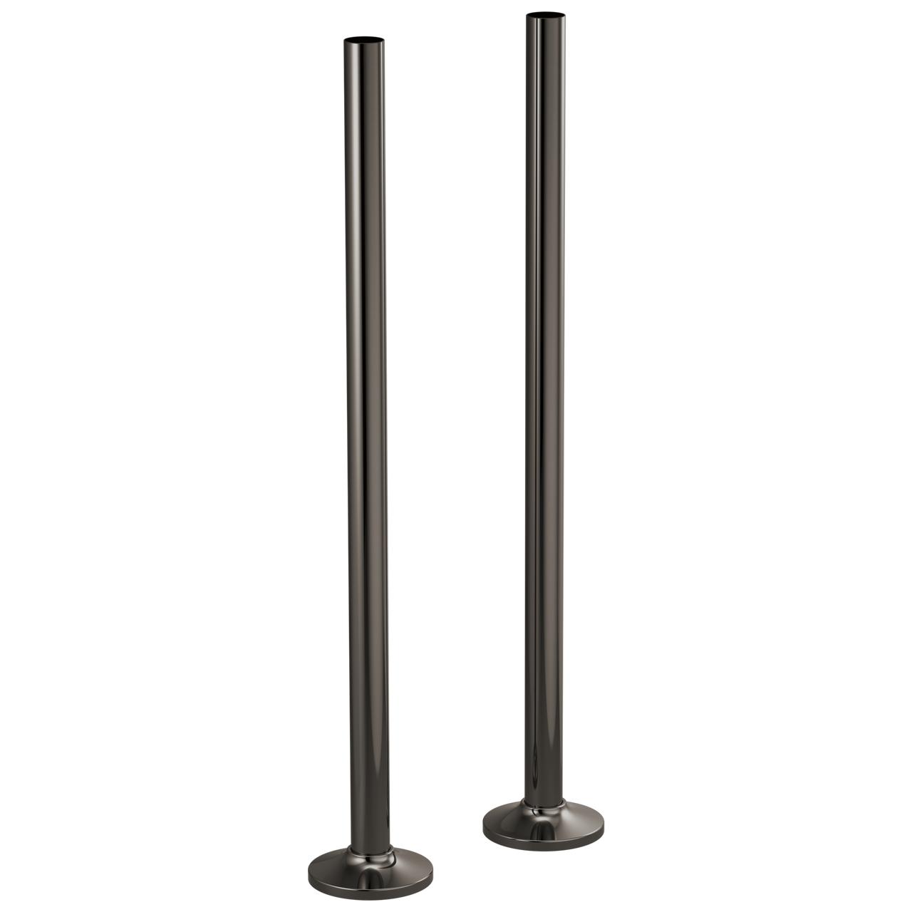 Brizo Kintsu Floor Mount Tub Filler Unions in Brilliance Black Onyx Finish - T71766-BNX