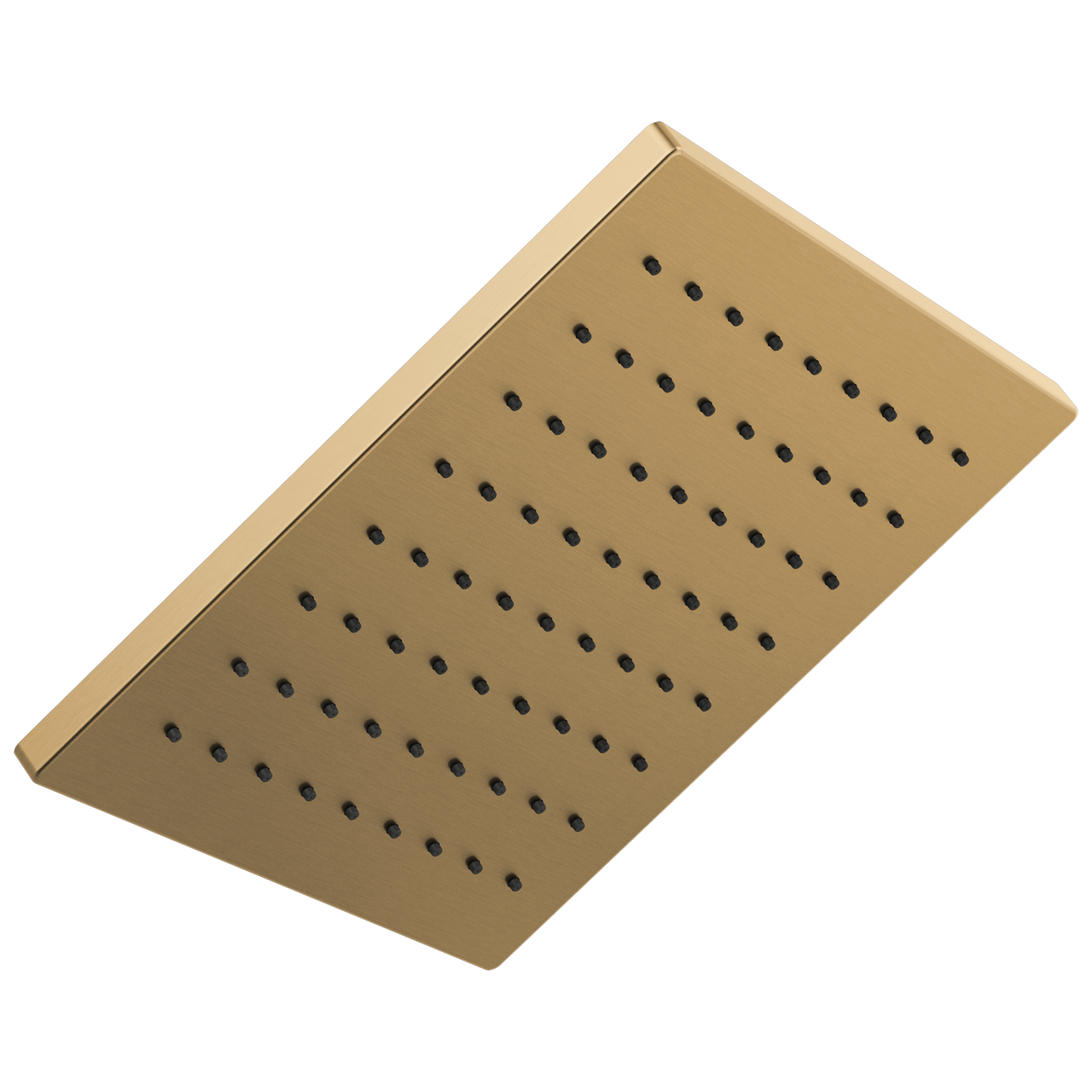 Delta Universal Showering Single-Setting Square Metal Raincan Shower Head 1.75 GPM in Lumicoat Champagne Bronze Finish - 52159-CZ-PR