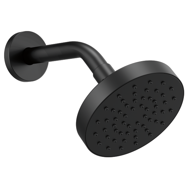 Brizo Universal Showering 5" Linear Round Single-Function Wall Mount Shower Head - 2.5 GPM in Matte Black Finish - 82392-BL-2.5