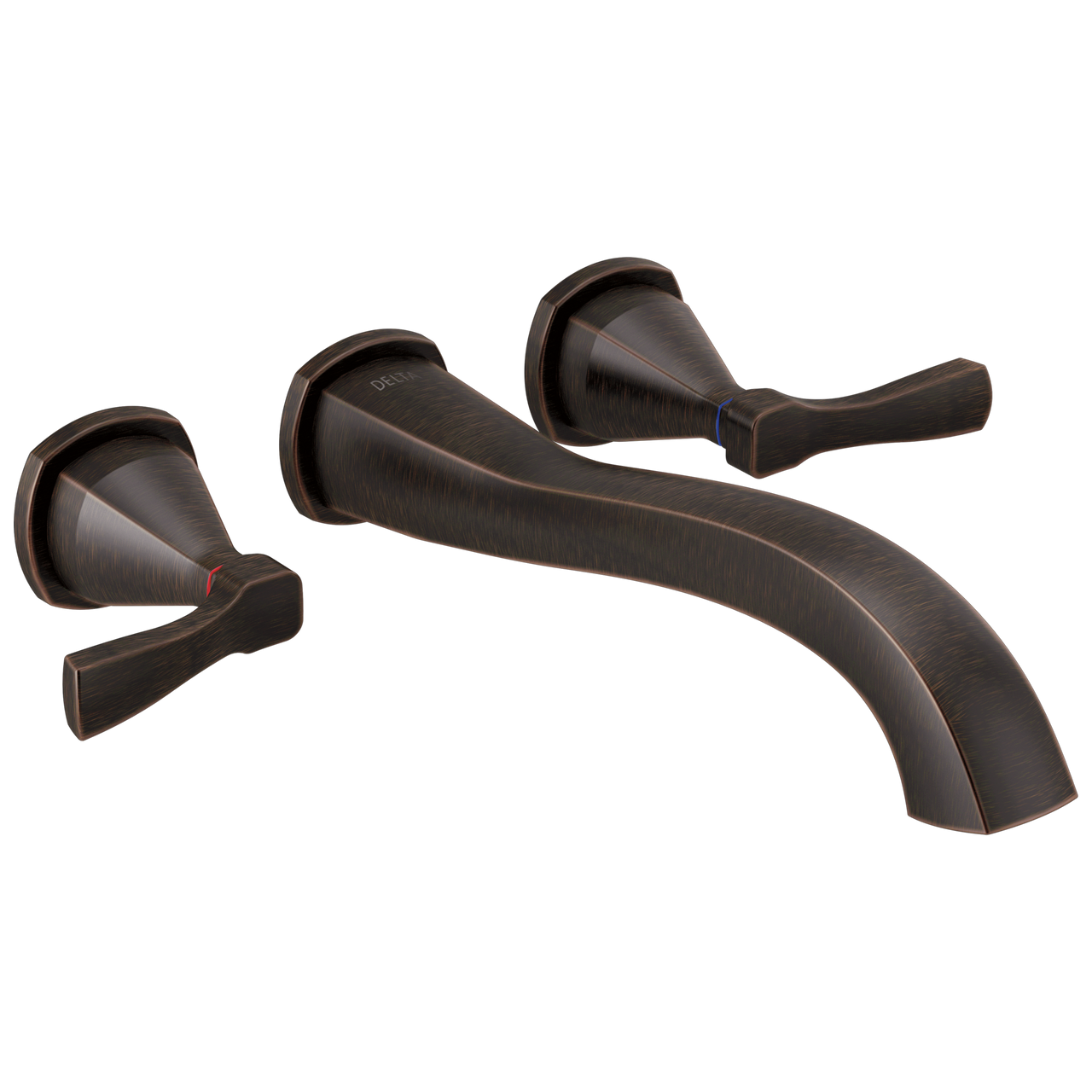 Delta Stryke Wall Mounted Tub Filler with Lever Handles in Venetian Bronze Finish - T5776-RBWL