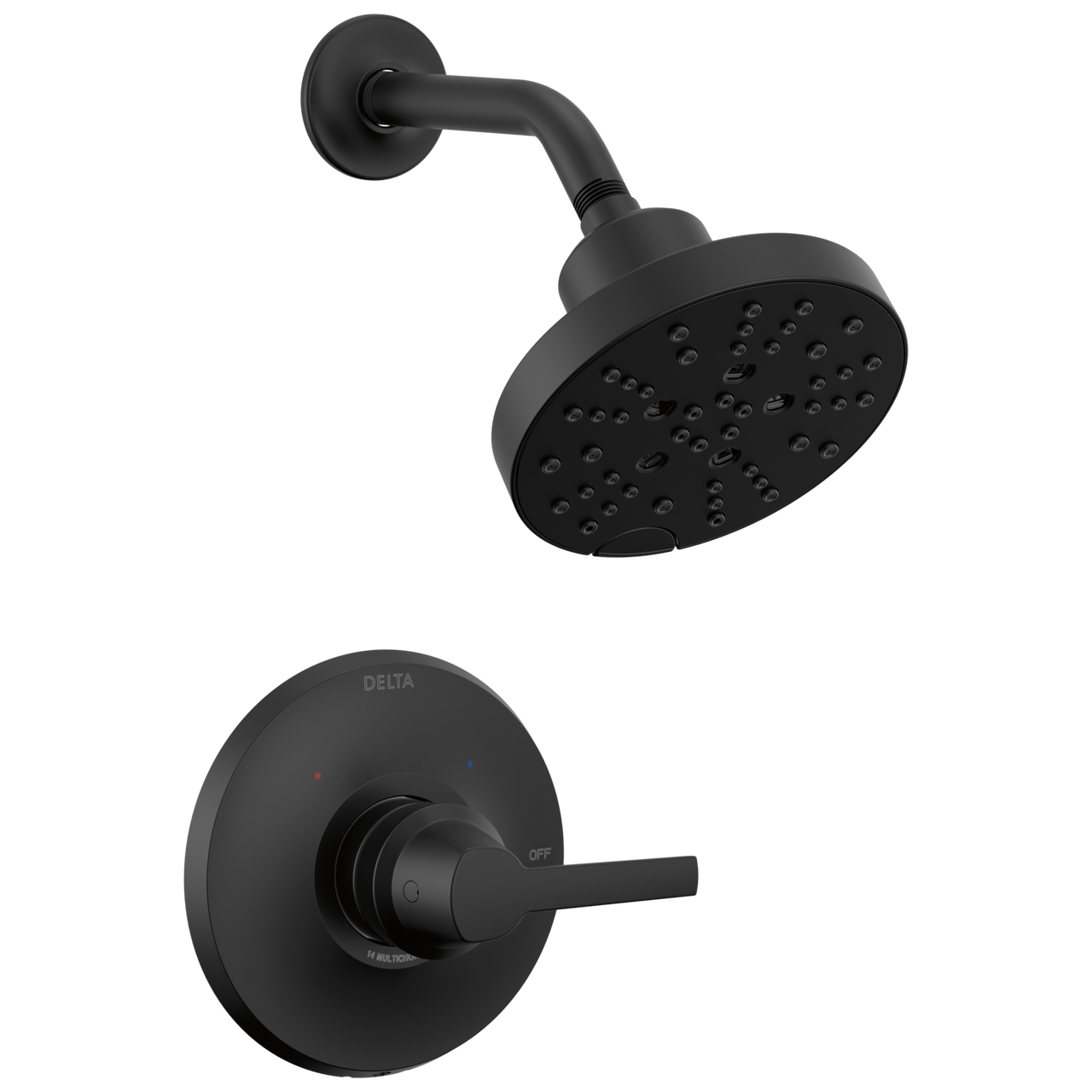 Delta Galeon 14 Series Shower Trim with H2OKinetic in Matte Black Finish - T14272-BL