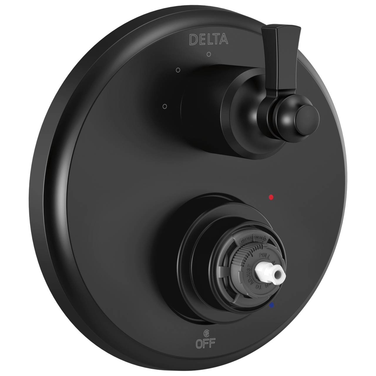Delta Dorval Traditional 2-Handle Monitor 14 Series Valve Trim with 3 Setting Diverter in Matte Black Finish - T24856-BLLHP