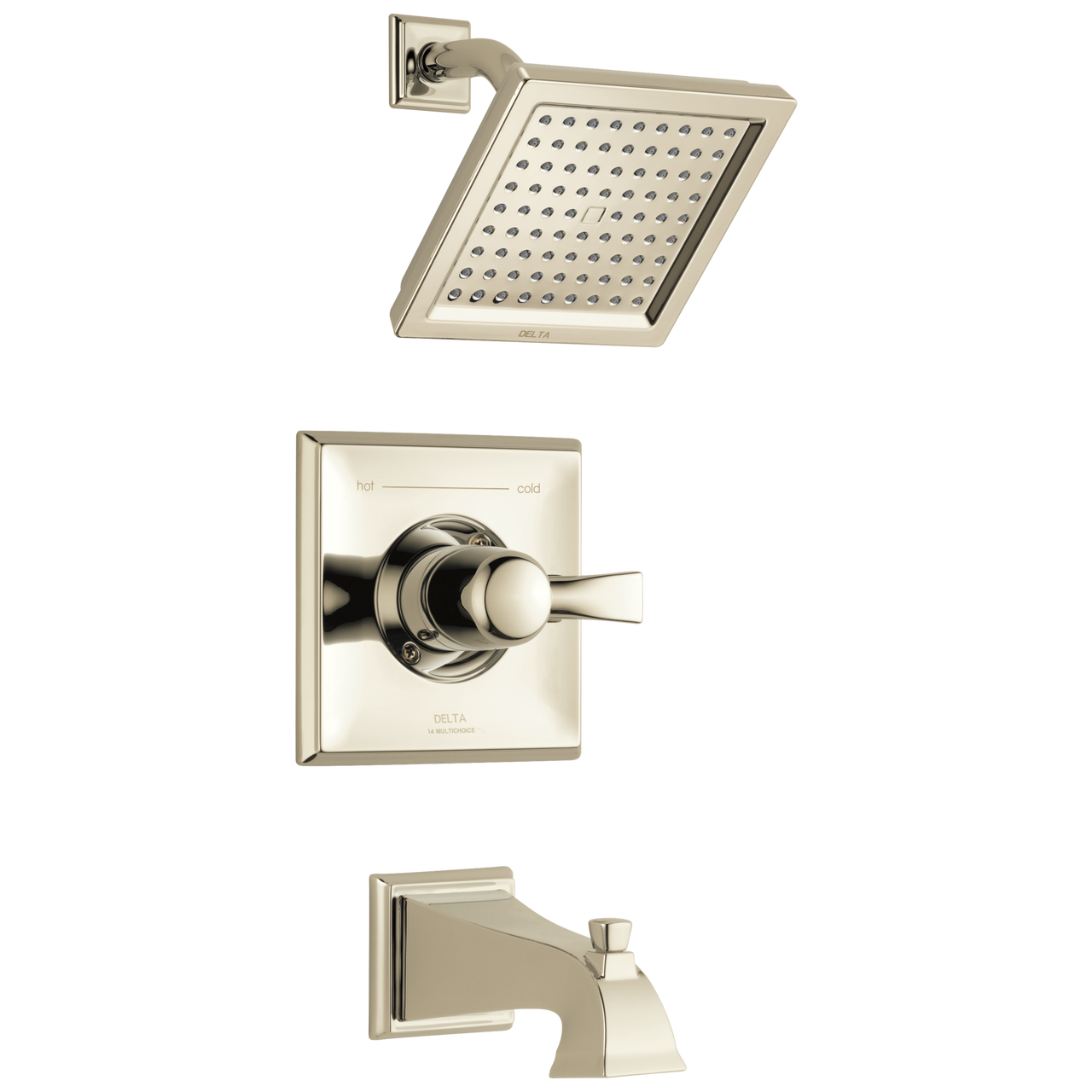 Delta Dryden Monitor 14 Series Tub & Shower Trim in Polished Nickel Finish - T14451-PN