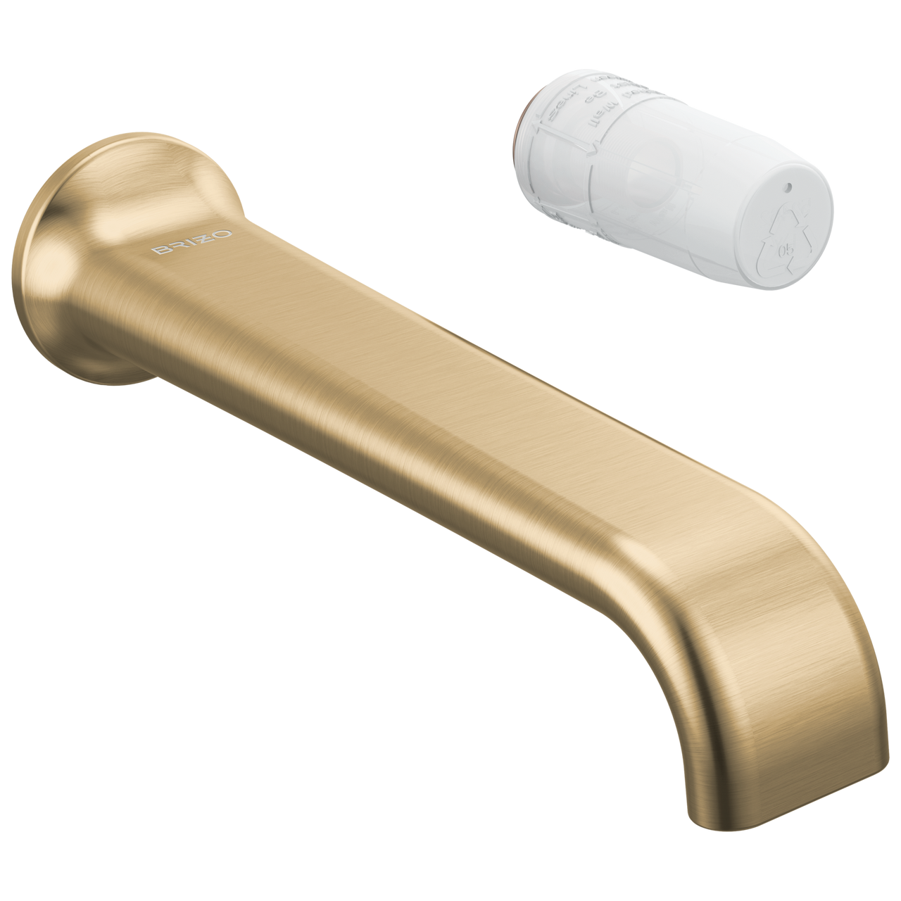Brizo Allaria Two-Hole, Single-Handle Wall Mount Lavatory Faucet - Less Handle 1.2 GPM in Luxe Gold Finish - T65767LF-GLLHP-ECO