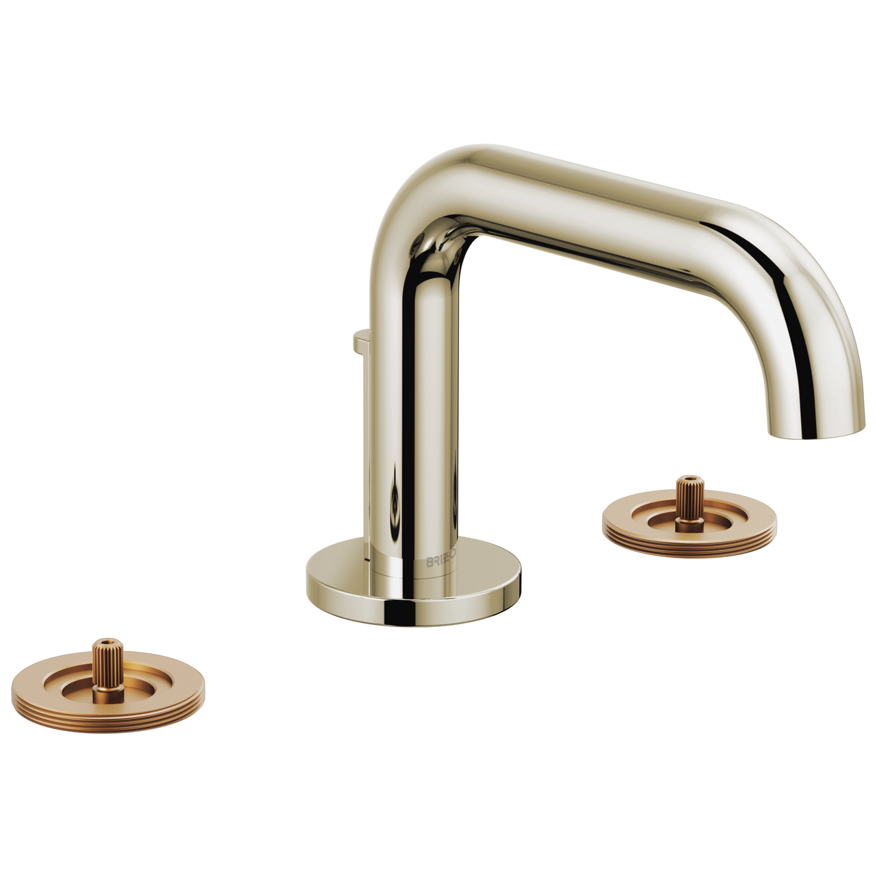 Brizo Litze Widespread Lavatory Faucet with Low Spout - Less Handles 1.5 GPM in Polished Nickel Finish - 65334LF-PNLHP