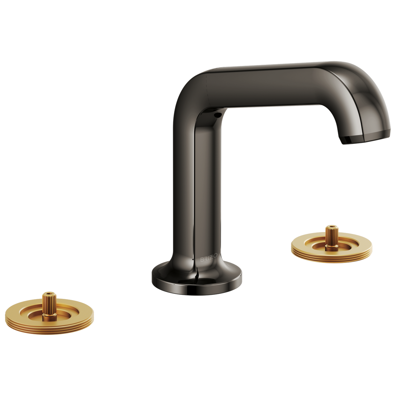 Brizo Kintsu Widespread Lavatory Faucet with Angled Spout - Less Handles 1.2 GPM in Brilliance Black Onyx Finish - 65307LF-BNXLHP-ECO